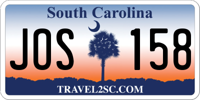 SC license plate JOS158