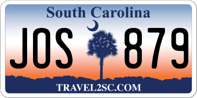 SC license plate JOS879