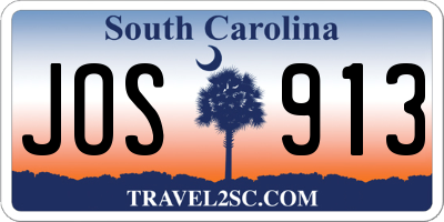 SC license plate JOS913