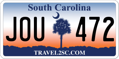 SC license plate JOU472