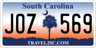 SC license plate JOZ569