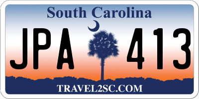 SC license plate JPA413