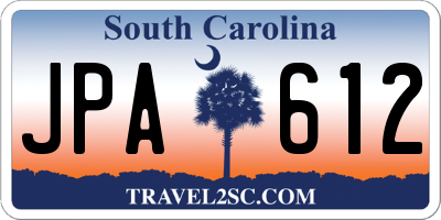 SC license plate JPA612