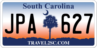 SC license plate JPA627