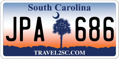 SC license plate JPA686