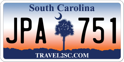 SC license plate JPA751