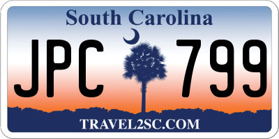 SC license plate JPC799