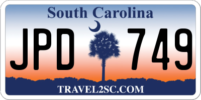 SC license plate JPD749