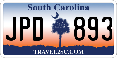 SC license plate JPD893