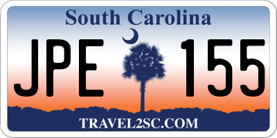 SC license plate JPE155