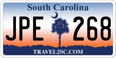 SC license plate JPE268