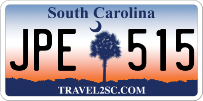 SC license plate JPE515