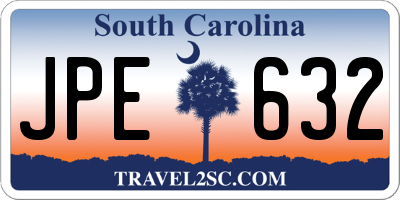 SC license plate JPE632