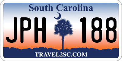 SC license plate JPH188
