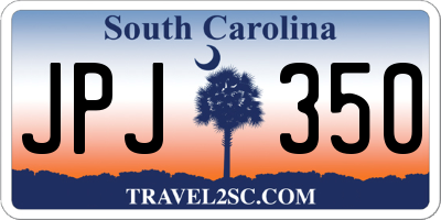 SC license plate JPJ350