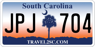SC license plate JPJ704