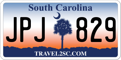 SC license plate JPJ829