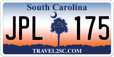 SC license plate JPL175