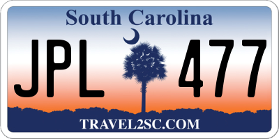 SC license plate JPL477