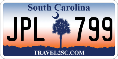 SC license plate JPL799