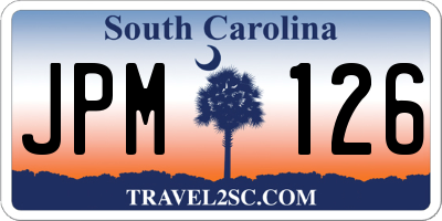 SC license plate JPM126