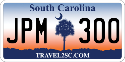 SC license plate JPM300