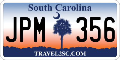 SC license plate JPM356