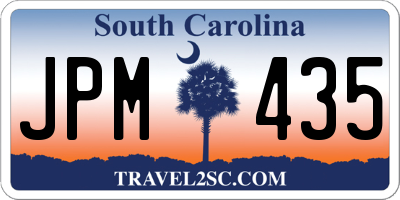 SC license plate JPM435