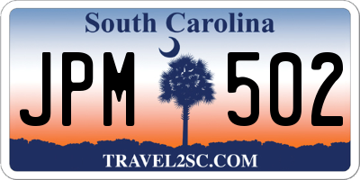 SC license plate JPM502