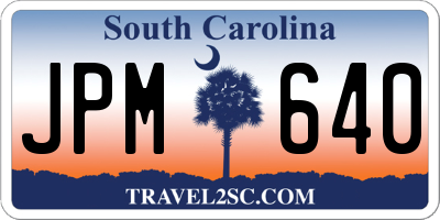 SC license plate JPM640
