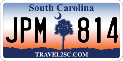 SC license plate JPM814