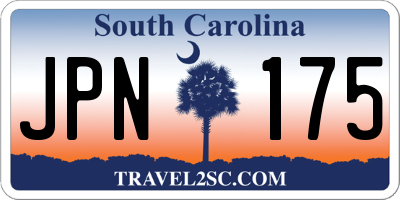 SC license plate JPN175