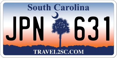 SC license plate JPN631