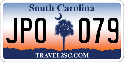 SC license plate JPO079