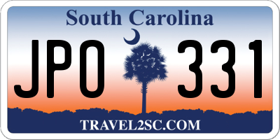 SC license plate JPO331