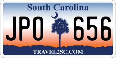 SC license plate JPO656