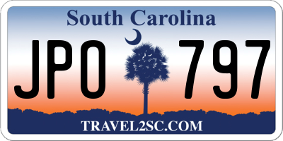 SC license plate JPO797