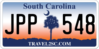 SC license plate JPP548