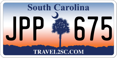 SC license plate JPP675