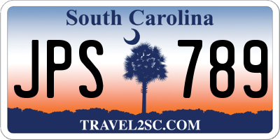 SC license plate JPS789