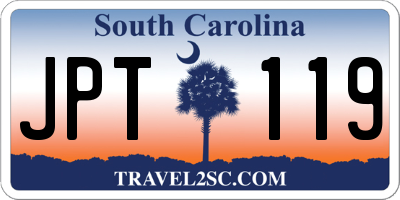 SC license plate JPT119
