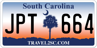 SC license plate JPT664