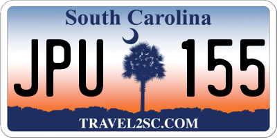 SC license plate JPU155