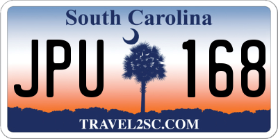SC license plate JPU168