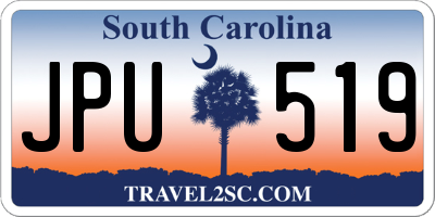 SC license plate JPU519