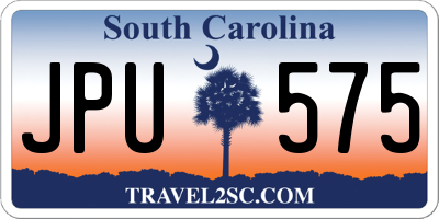 SC license plate JPU575