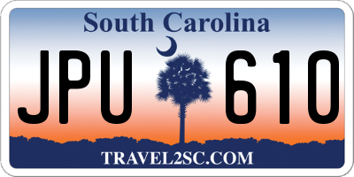 SC license plate JPU610
