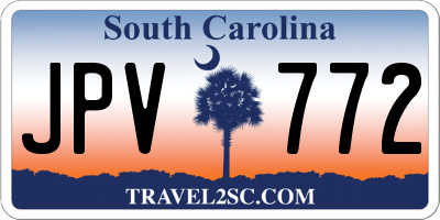 SC license plate JPV772