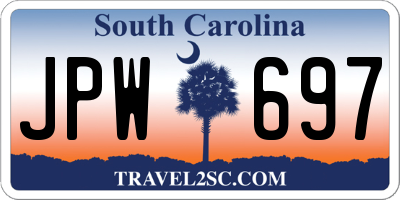 SC license plate JPW697
