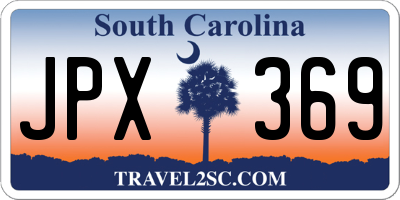 SC license plate JPX369